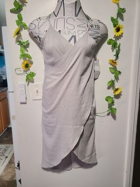Nwt Grey Wrapped Swim Coverup